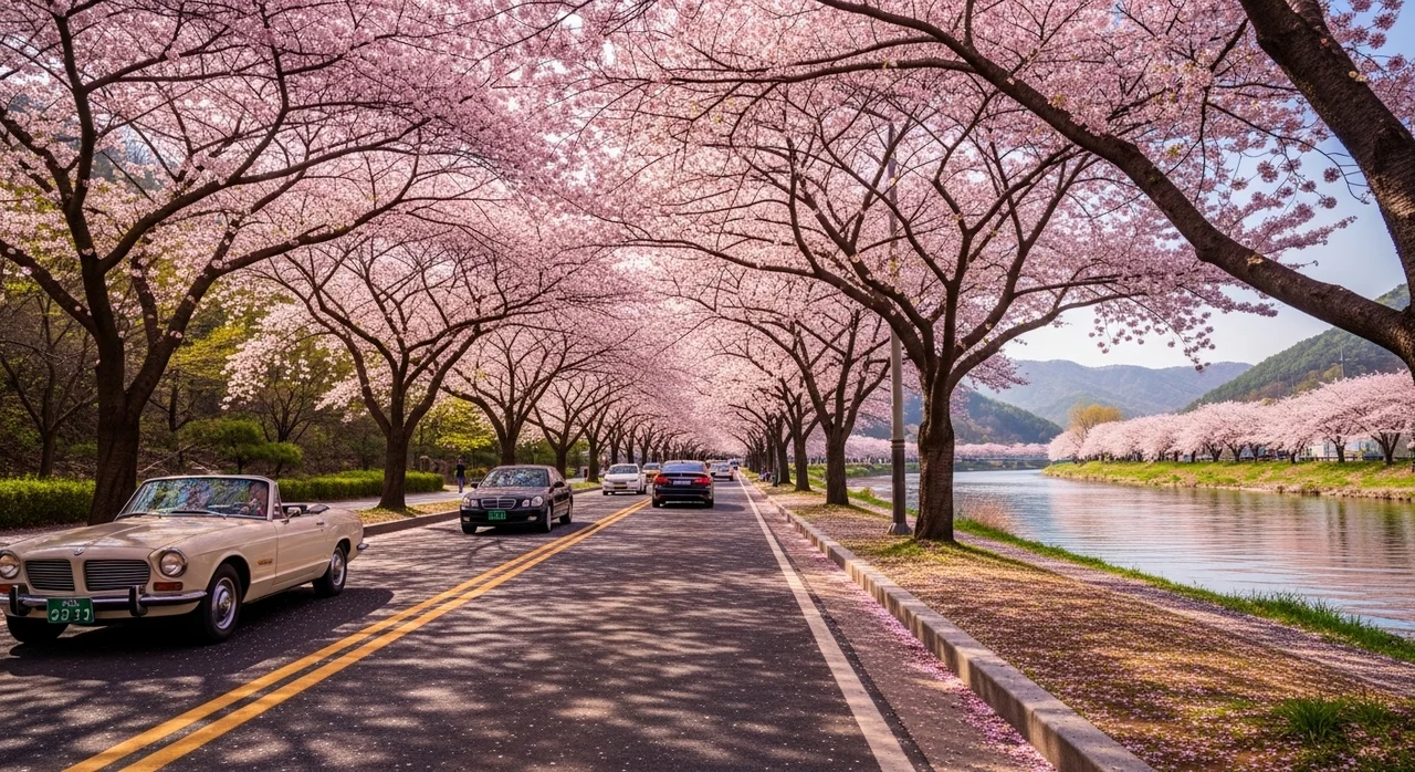 중부권의 아름다운 유혹, 아산 곡교천 은행나무길 & 벚꽃길