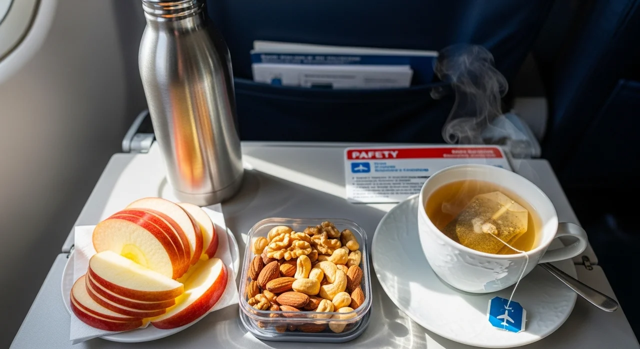 기내식을 넘어선 영양 보충: 건강한 간식과 수분 섭취