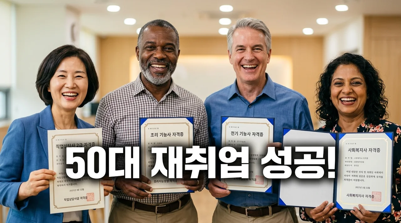 50대, 재취업 성공률 높이는 현실적인 자격증 3가지