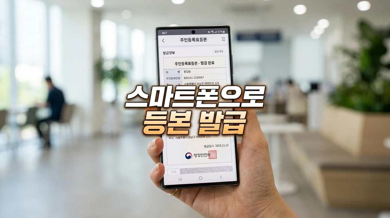 스마트폰으로 주민등록등본 발급: 정부24 모바일 앱으로 간편하게