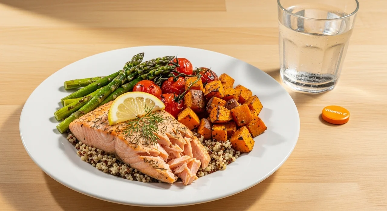 식사 도중 또는 식후 복용: 가장 권장되는 시간