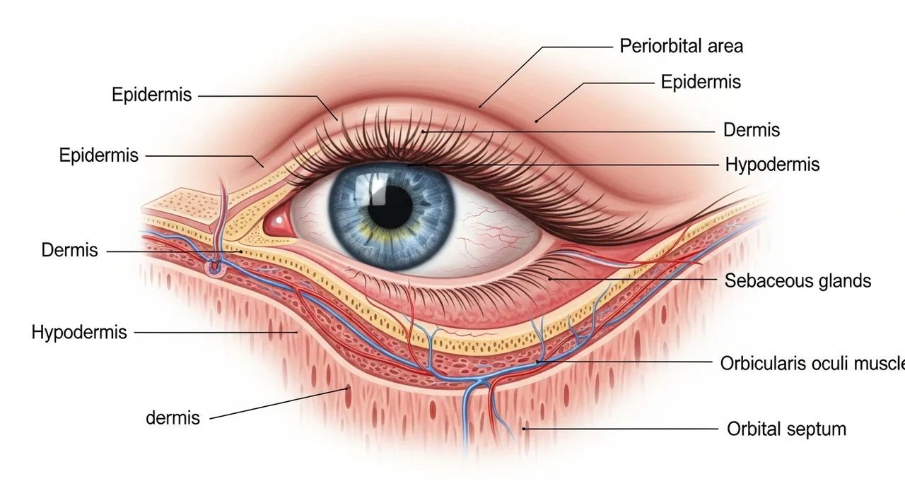 눈가 피부의 특징: 왜 다크서클과 잔주름이 잘 생길까?