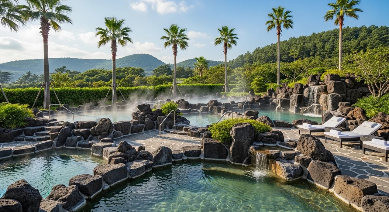 제주에서의 럭셔리 온천: 오레브 핫스프링앤스파