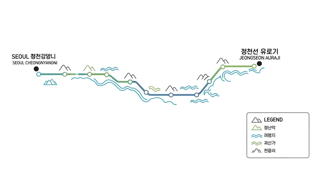 정선아리랑열차 노선 및 최신 시간표 정리