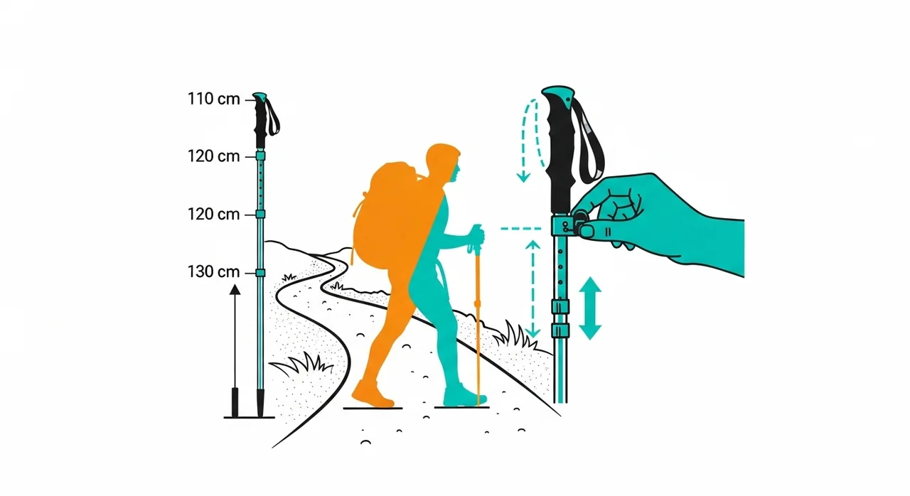 2. 지형에 따른 등산 스틱 길이 조절 노하우