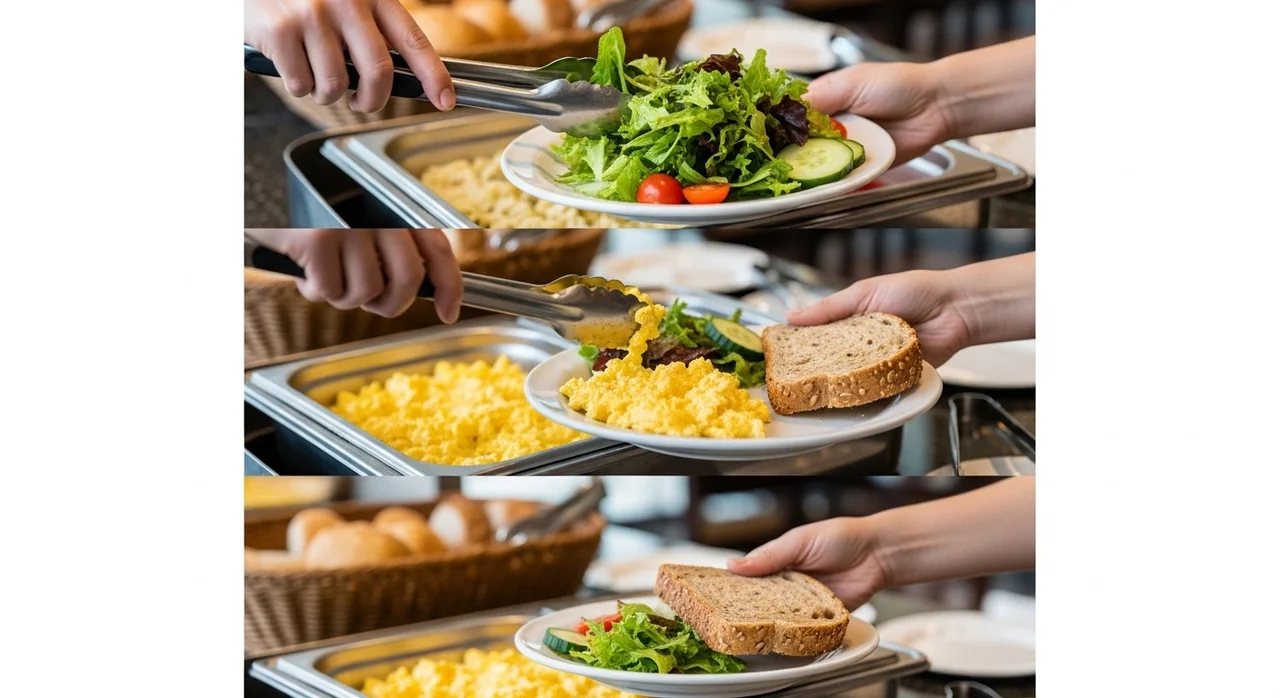 점심까지 든든하게! 뷔페 정복 3단계 루틴